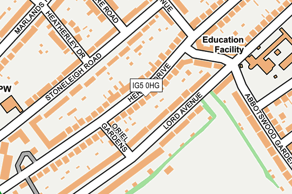 IG5 0HG map - OS OpenMap – Local (Ordnance Survey)