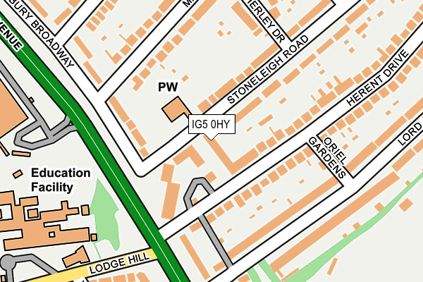IG5 0HY map - OS OpenMap – Local (Ordnance Survey)