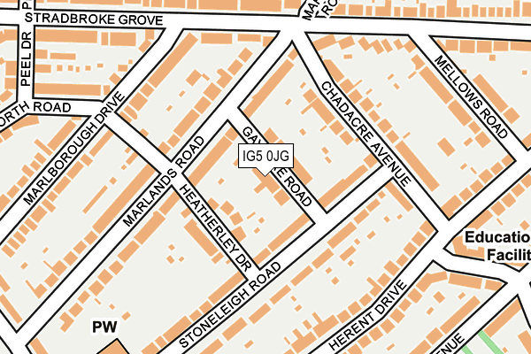 IG5 0JG map - OS OpenMap – Local (Ordnance Survey)