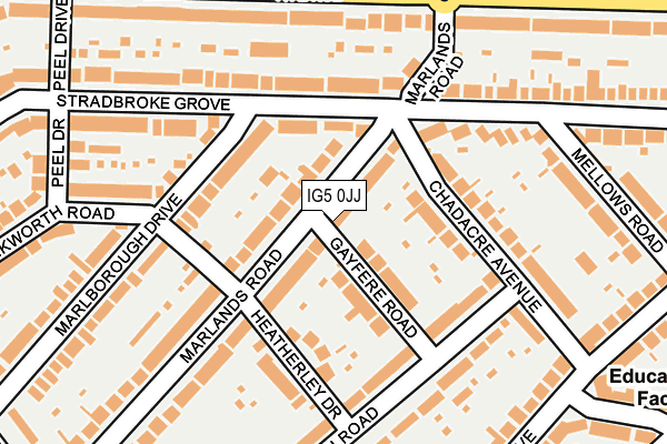 IG5 0JJ map - OS OpenMap – Local (Ordnance Survey)