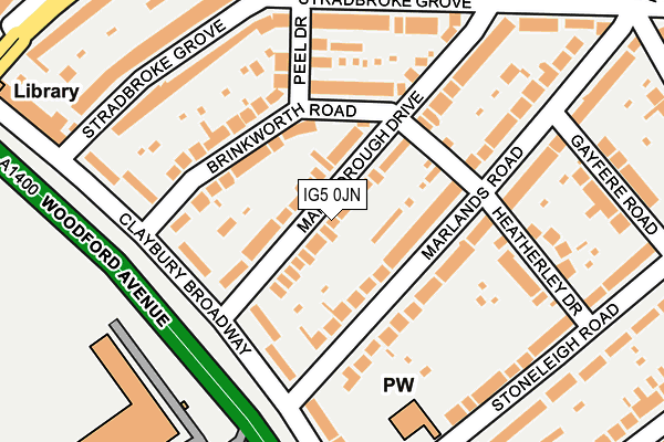 IG5 0JN map - OS OpenMap – Local (Ordnance Survey)