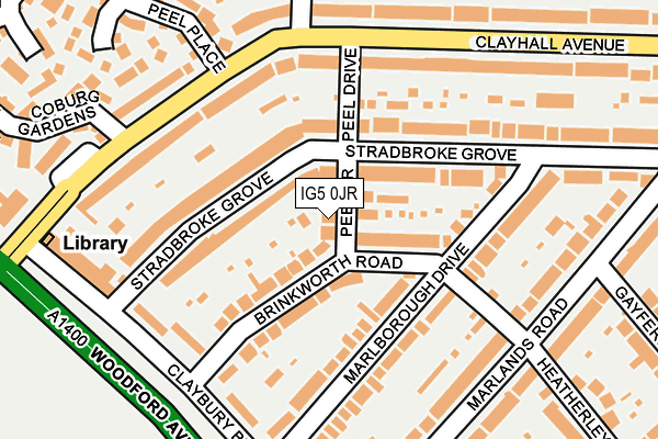 IG5 0JR map - OS OpenMap – Local (Ordnance Survey)