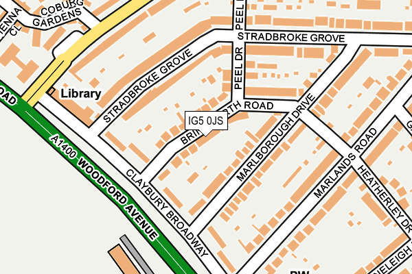 IG5 0JS map - OS OpenMap – Local (Ordnance Survey)