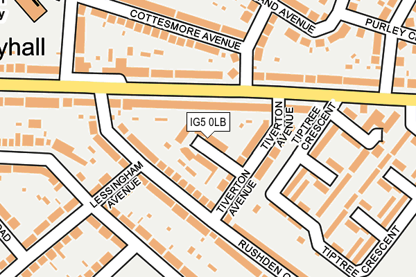 IG5 0LB map - OS OpenMap – Local (Ordnance Survey)