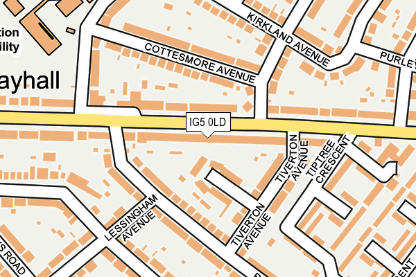 IG5 0LD map - OS OpenMap – Local (Ordnance Survey)