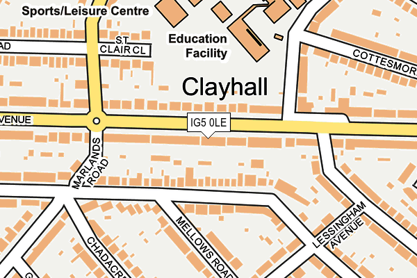 IG5 0LE map - OS OpenMap – Local (Ordnance Survey)