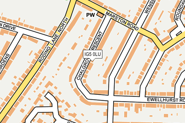 IG5 0LU map - OS OpenMap – Local (Ordnance Survey)