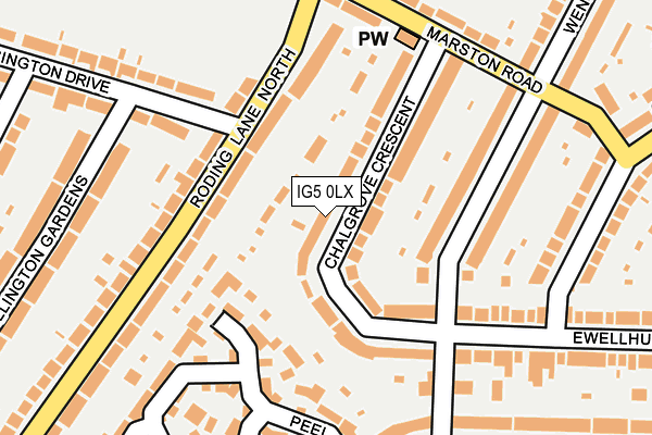 IG5 0LX map - OS OpenMap – Local (Ordnance Survey)
