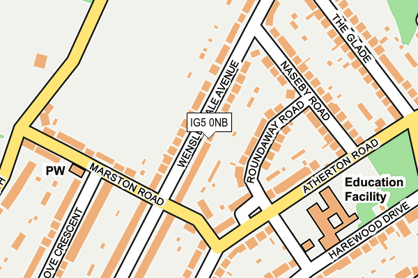 IG5 0NB map - OS OpenMap – Local (Ordnance Survey)