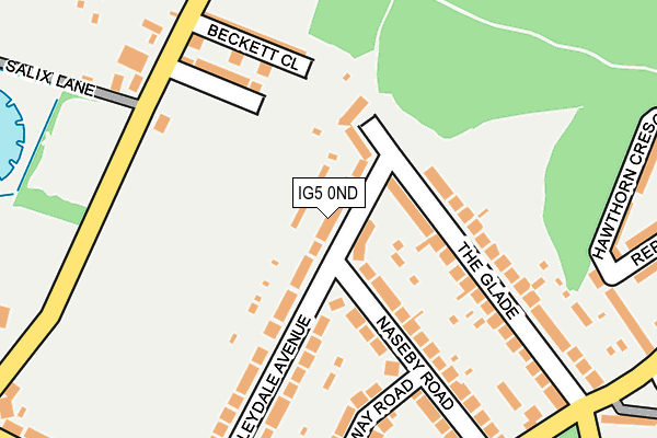 IG5 0ND map - OS OpenMap – Local (Ordnance Survey)