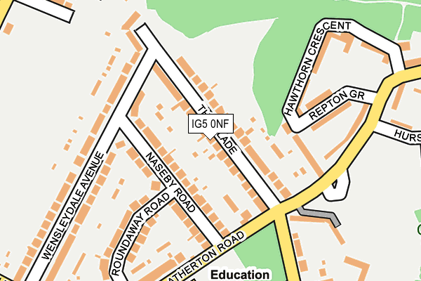 IG5 0NF map - OS OpenMap – Local (Ordnance Survey)