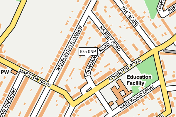 IG5 0NP map - OS OpenMap – Local (Ordnance Survey)