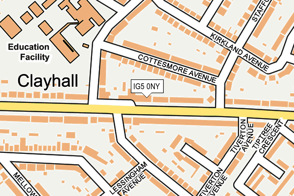 IG5 0NY map - OS OpenMap – Local (Ordnance Survey)