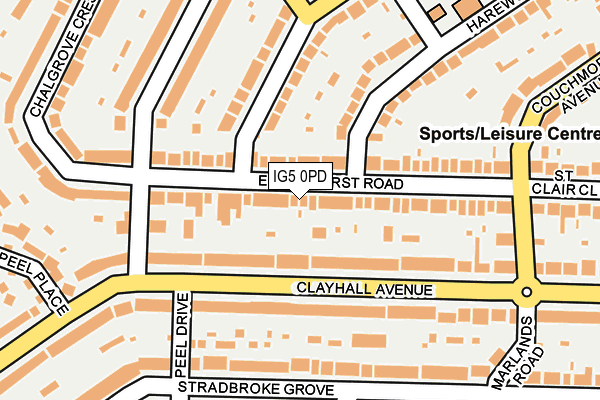 IG5 0PD map - OS OpenMap – Local (Ordnance Survey)