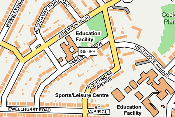 IG5 0PH map - OS OpenMap – Local (Ordnance Survey)