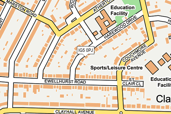 IG5 0PJ map - OS OpenMap – Local (Ordnance Survey)