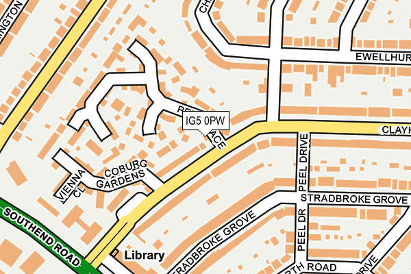 IG5 0PW map - OS OpenMap – Local (Ordnance Survey)