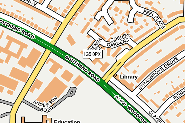 IG5 0PX map - OS OpenMap – Local (Ordnance Survey)