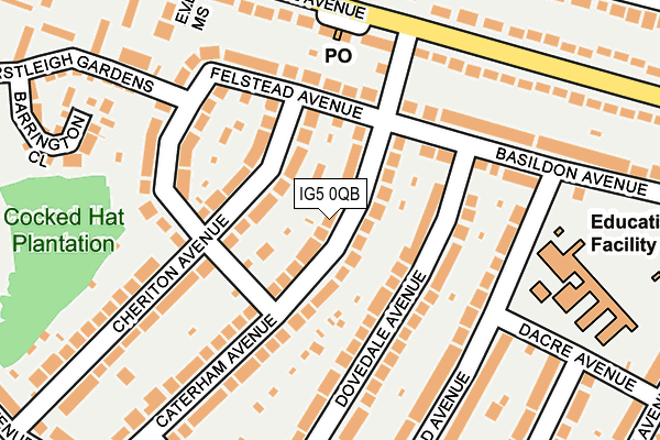 IG5 0QB map - OS OpenMap – Local (Ordnance Survey)