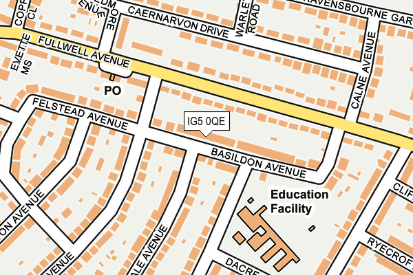 IG5 0QE map - OS OpenMap – Local (Ordnance Survey)