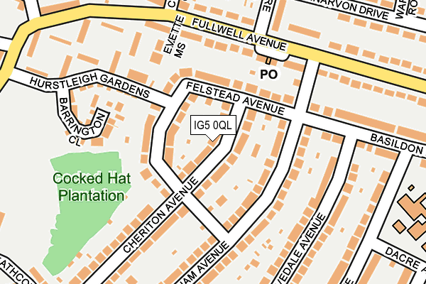 IG5 0QL map - OS OpenMap – Local (Ordnance Survey)