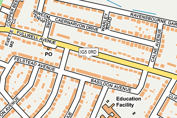 IG5 0RD map - OS OpenMap – Local (Ordnance Survey)