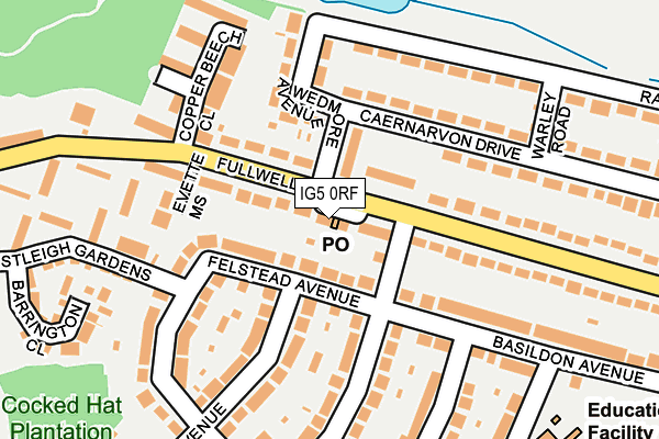 IG5 0RF map - OS OpenMap – Local (Ordnance Survey)