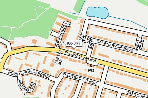 IG5 0RY map - OS OpenMap – Local (Ordnance Survey)