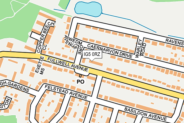 IG5 0RZ map - OS OpenMap – Local (Ordnance Survey)