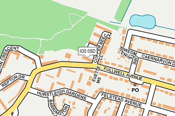 IG5 0SD map - OS OpenMap – Local (Ordnance Survey)