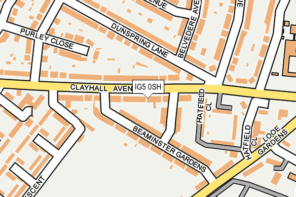 IG5 0SH map - OS OpenMap – Local (Ordnance Survey)