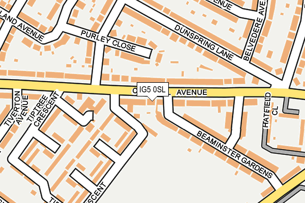 IG5 0SL map - OS OpenMap – Local (Ordnance Survey)