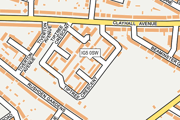 IG5 0SW map - OS OpenMap – Local (Ordnance Survey)