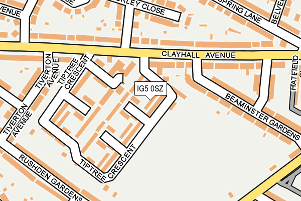 IG5 0SZ map - OS OpenMap – Local (Ordnance Survey)