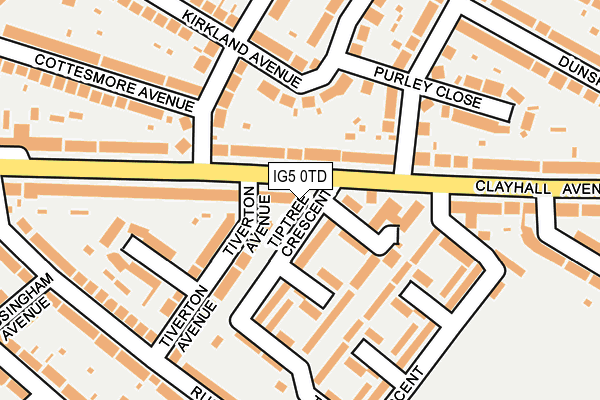 IG5 0TD map - OS OpenMap – Local (Ordnance Survey)