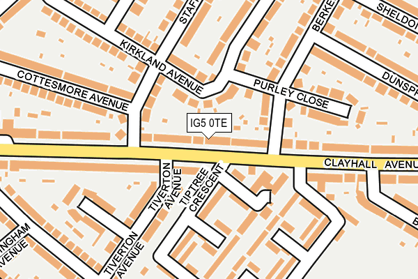 IG5 0TE map - OS OpenMap – Local (Ordnance Survey)