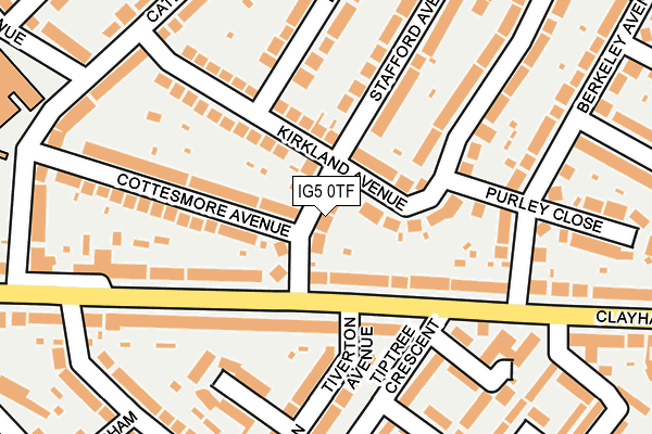 IG5 0TF map - OS OpenMap – Local (Ordnance Survey)