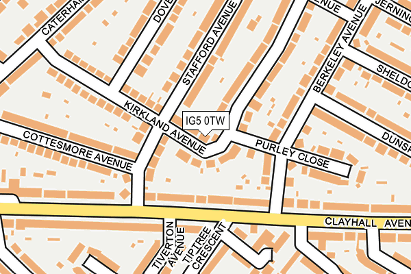 IG5 0TW map - OS OpenMap – Local (Ordnance Survey)