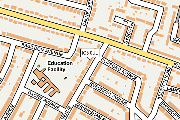 IG5 0UL map - OS OpenMap – Local (Ordnance Survey)