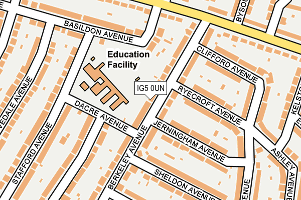 IG5 0UN map - OS OpenMap – Local (Ordnance Survey)