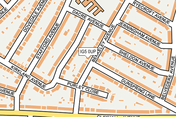 IG5 0UP map - OS OpenMap – Local (Ordnance Survey)