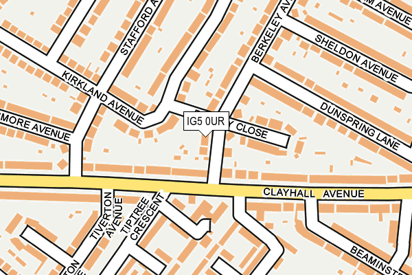 IG5 0UR map - OS OpenMap – Local (Ordnance Survey)