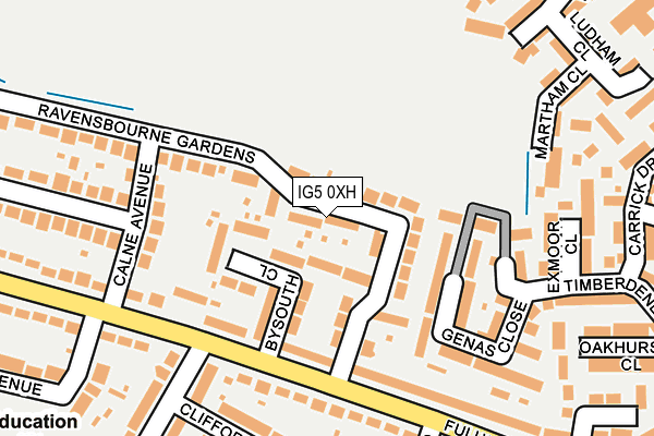 IG5 0XH map - OS OpenMap – Local (Ordnance Survey)