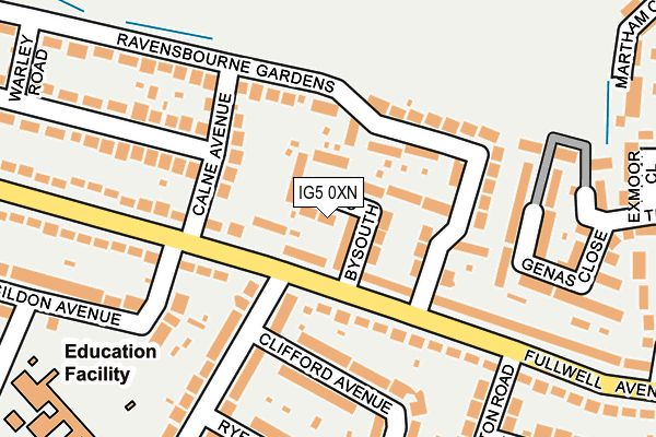 IG5 0XN map - OS OpenMap – Local (Ordnance Survey)