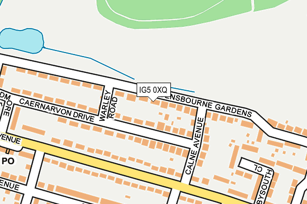IG5 0XQ map - OS OpenMap – Local (Ordnance Survey)