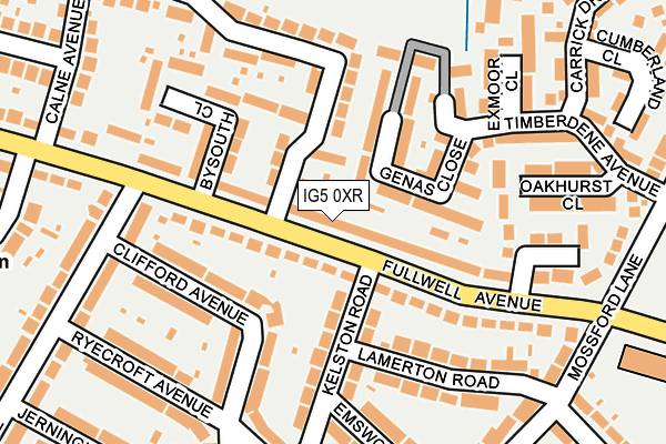 IG5 0XR map - OS OpenMap – Local (Ordnance Survey)