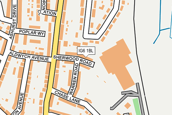 IG6 1BL map - OS OpenMap – Local (Ordnance Survey)