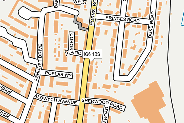 IG6 1BS map - OS OpenMap – Local (Ordnance Survey)