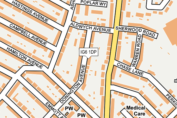 IG6 1DP map - OS OpenMap – Local (Ordnance Survey)