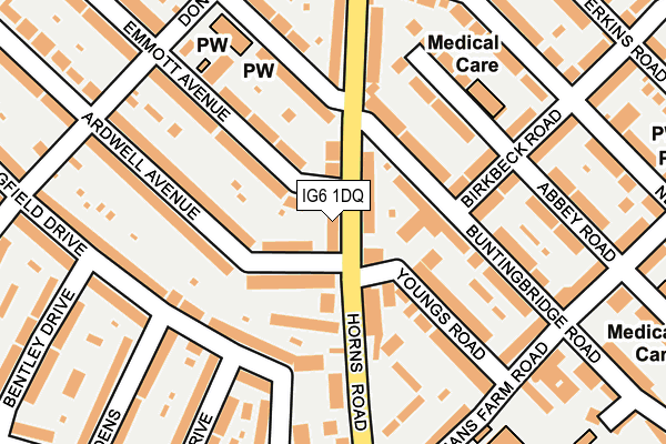 IG6 1DQ map - OS OpenMap – Local (Ordnance Survey)